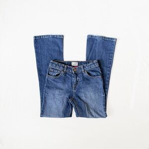Children’s Place Dark Blue Bootcut Stretch Flare Heart Pocket Jeans, Girls’ 10